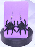 Black Spiders | 3D Printed Earrings
