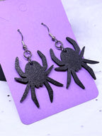 Black Spiders | 3D Printed Earrings