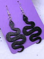 Black Snakes | 3D Printed Earrings