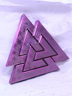 Black & Pink Valknut | 3D Printed Decor