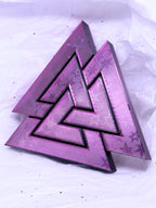 Black & Pink Valknut | 3D Printed Decor