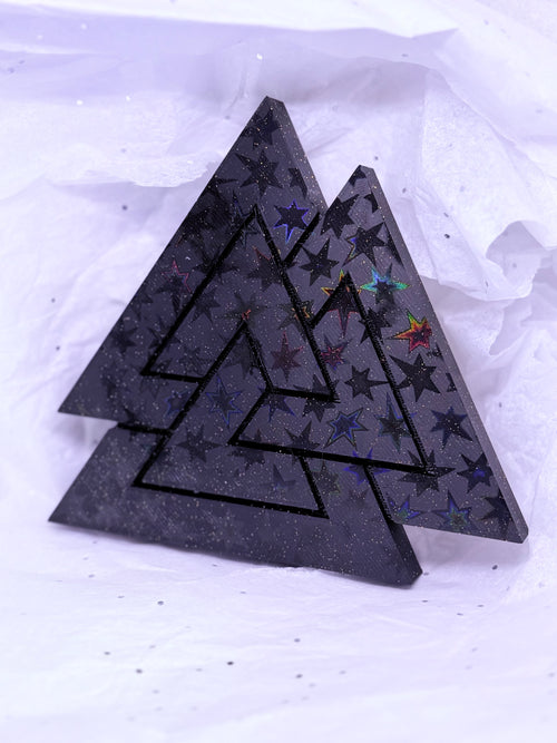 Black & Gold Valknut | 3D Printed Decor