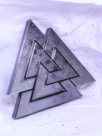Black & Blue Valknut | 3D Printed Decor