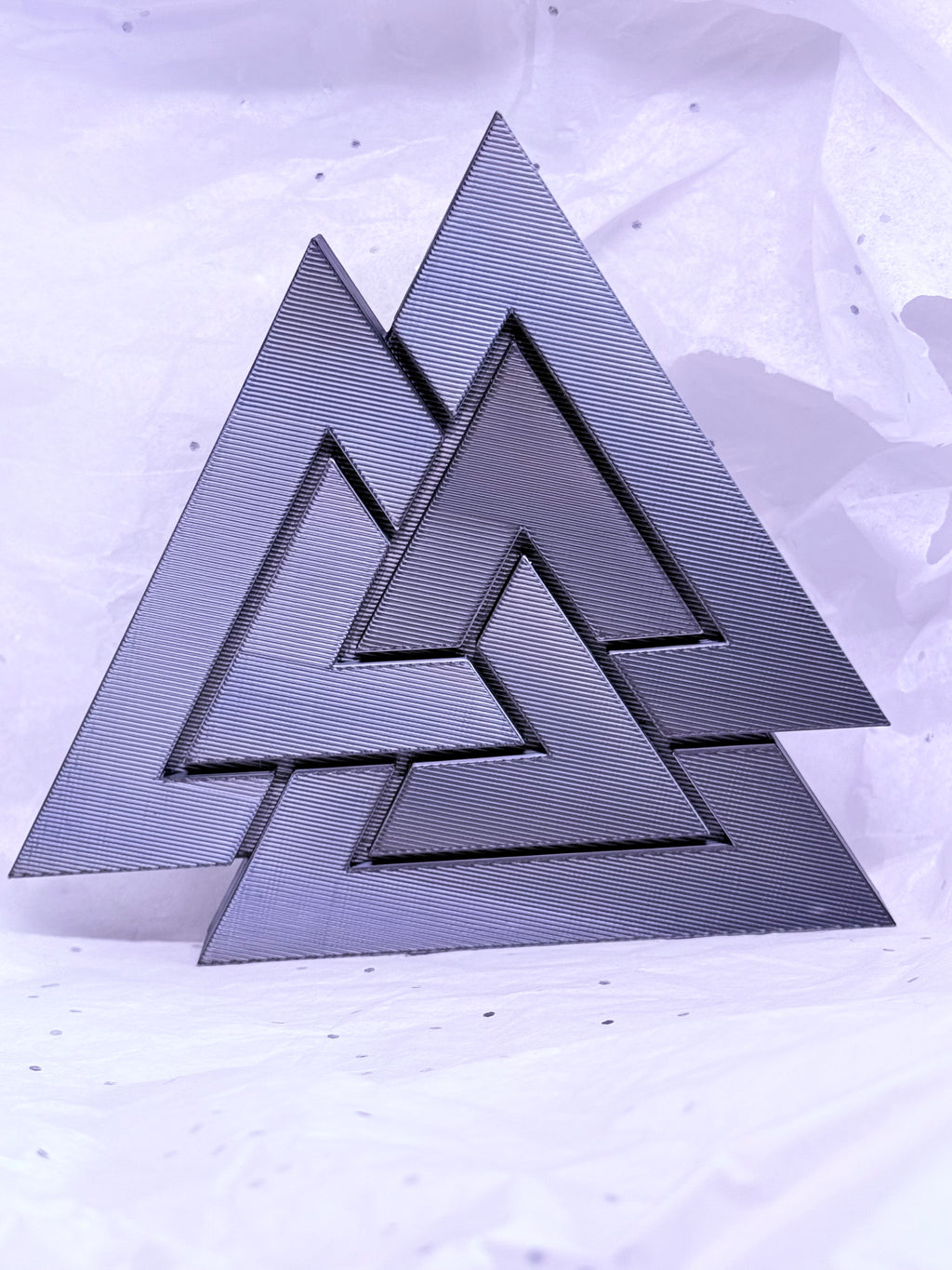Black & Blue Valknut | 3D Printed Decor