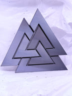 Black & Blue Valknut | 3D Printed Decor
