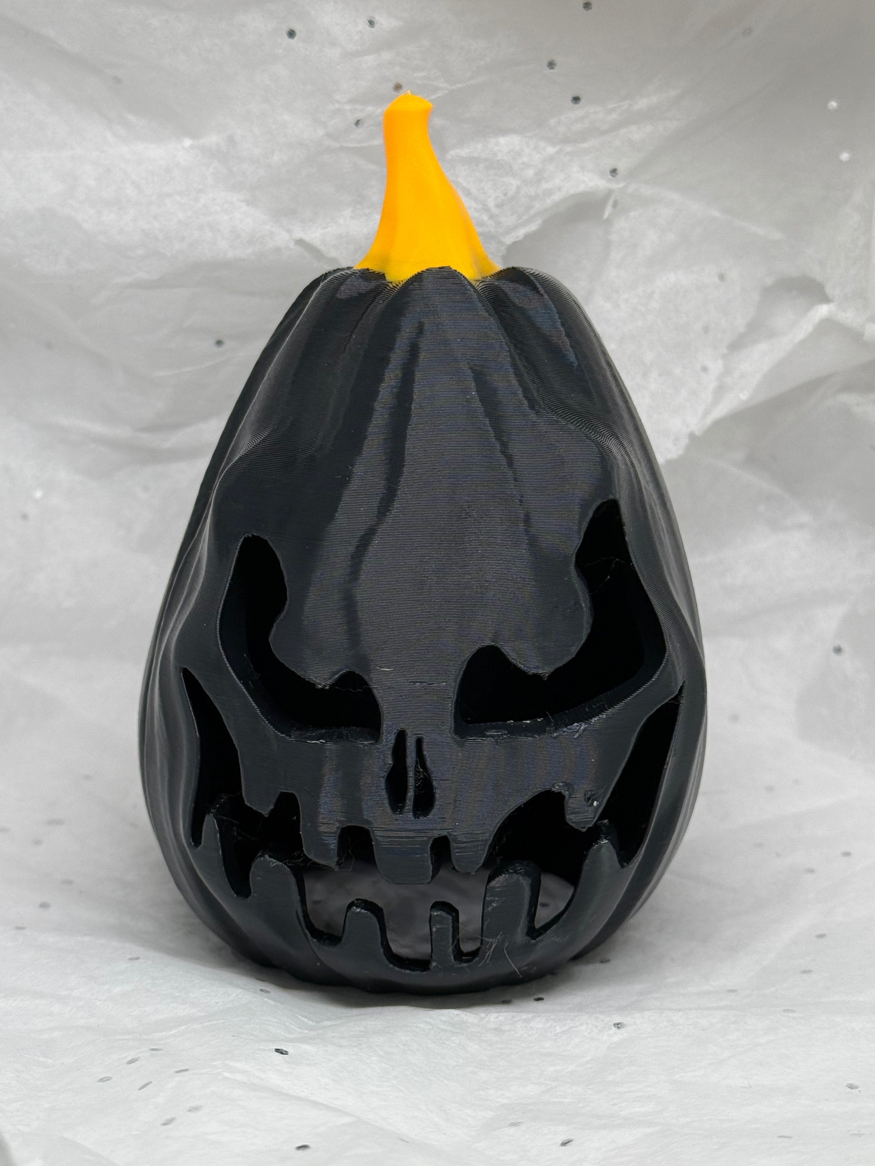 Black & Orange Jack o'Lantern | 3D Printed Decor