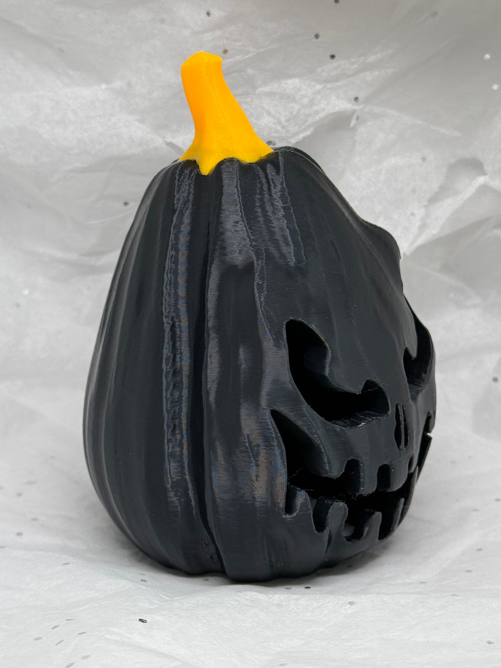 Black & Orange Jack o'Lantern | 3D Printed Decor