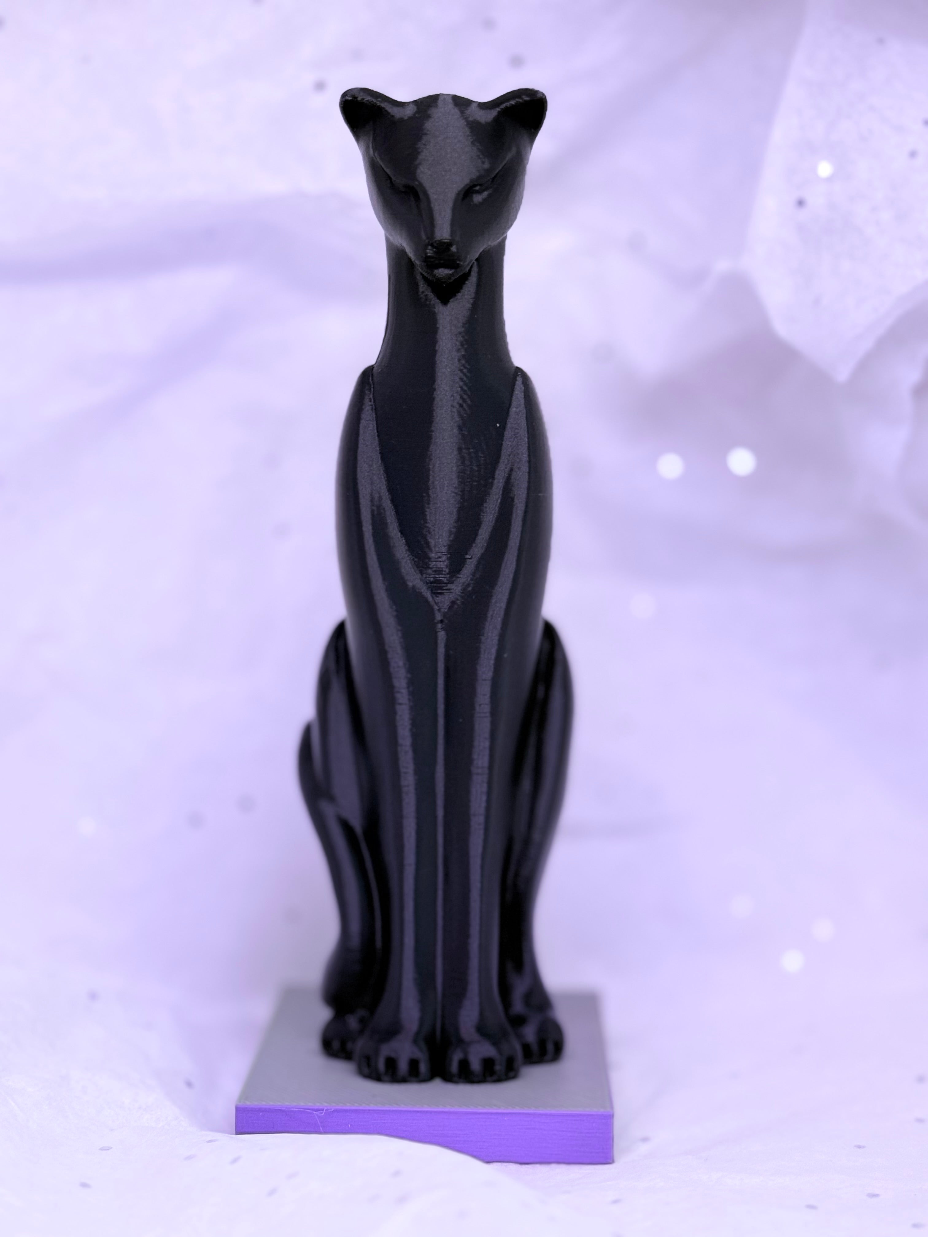 Black & Green/Purple Cat | 3D Printed Decor