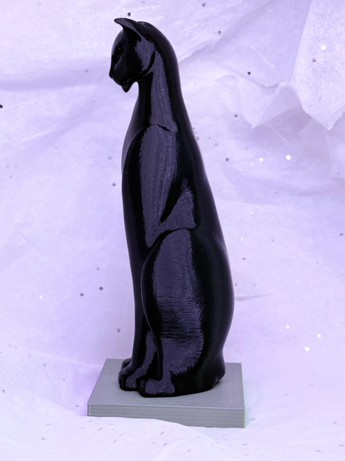 Black & Green/Purple Cat | 3D Printed Decor