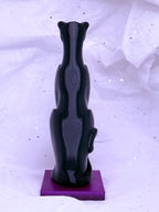 Black & Purple Cat | 3D Printed Decor