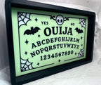 Black & Glowing Green Ouija Board Tray | 3D Printed Decor