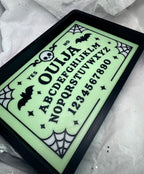 Black & Glowing Green Ouija Board Tray | 3D Printed Decor