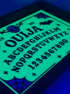 Black & Glowing Green Ouija Board Tray | 3D Printed Decor