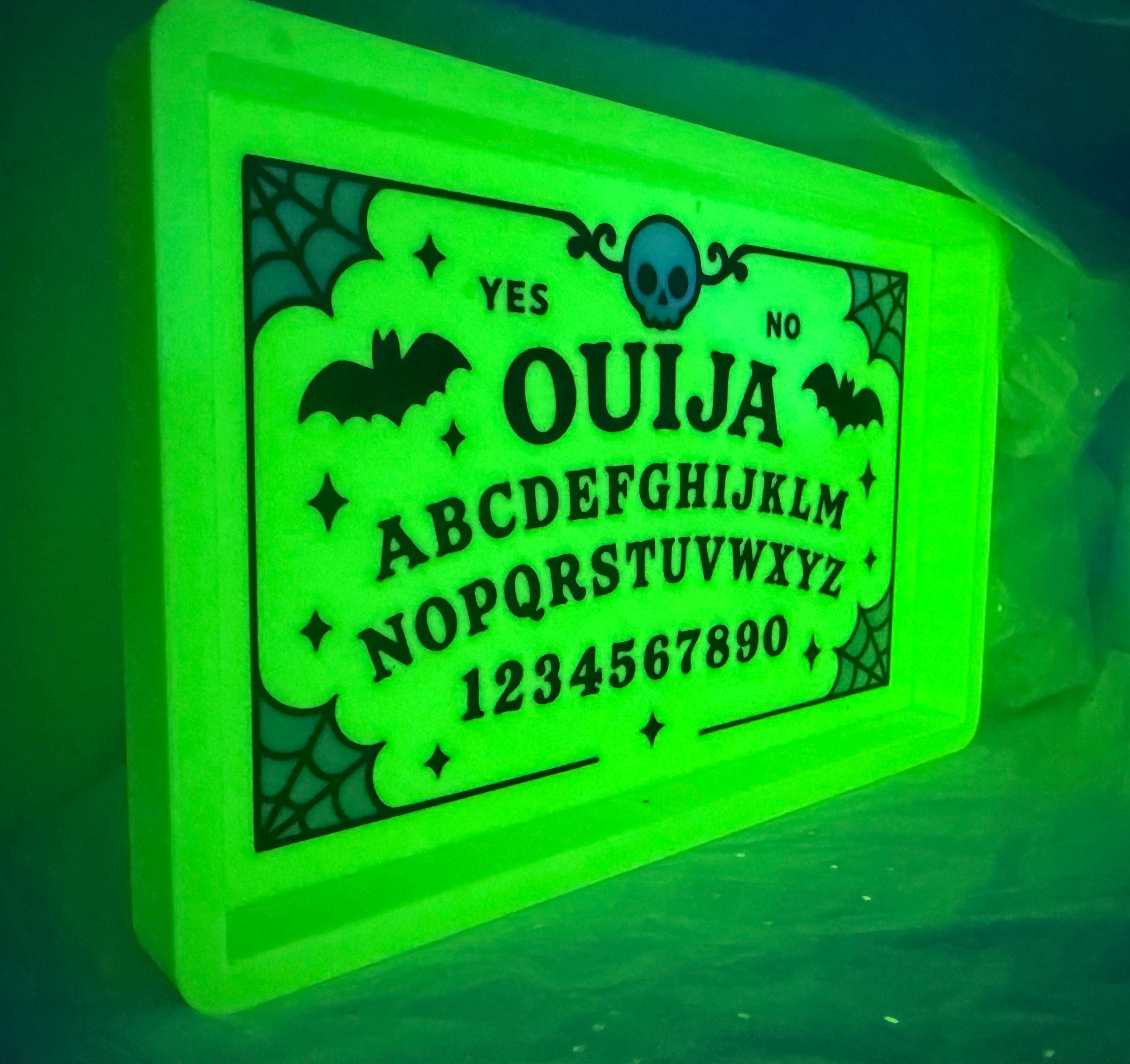 Glowing Green Ouija Board Tray | 3D Printed Decor