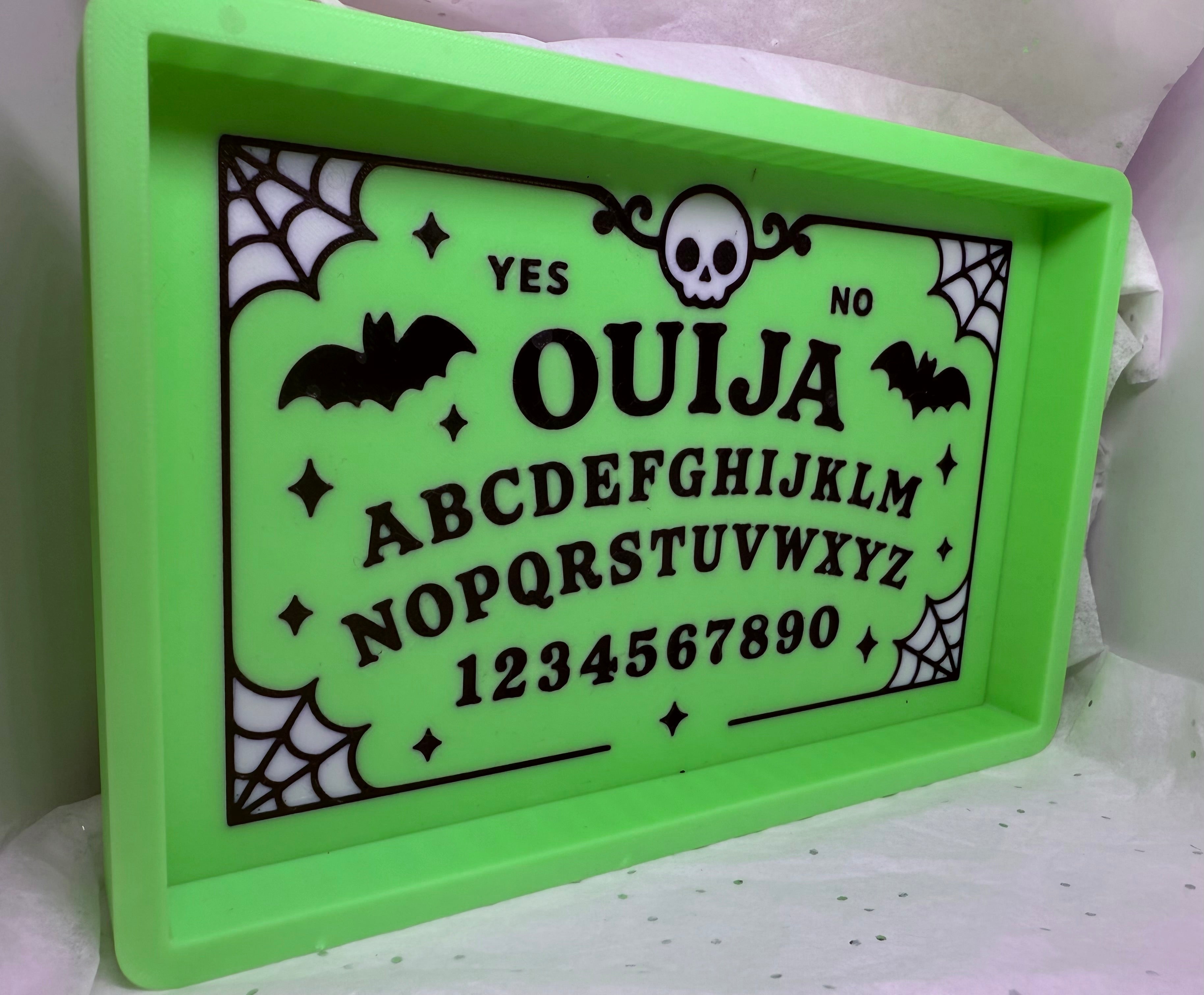 Glowing Green Ouija Board Tray | 3D Printed Decor