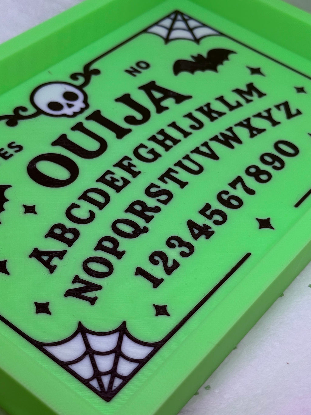 Glowing Green Ouija Board Tray | 3D Printed Decor