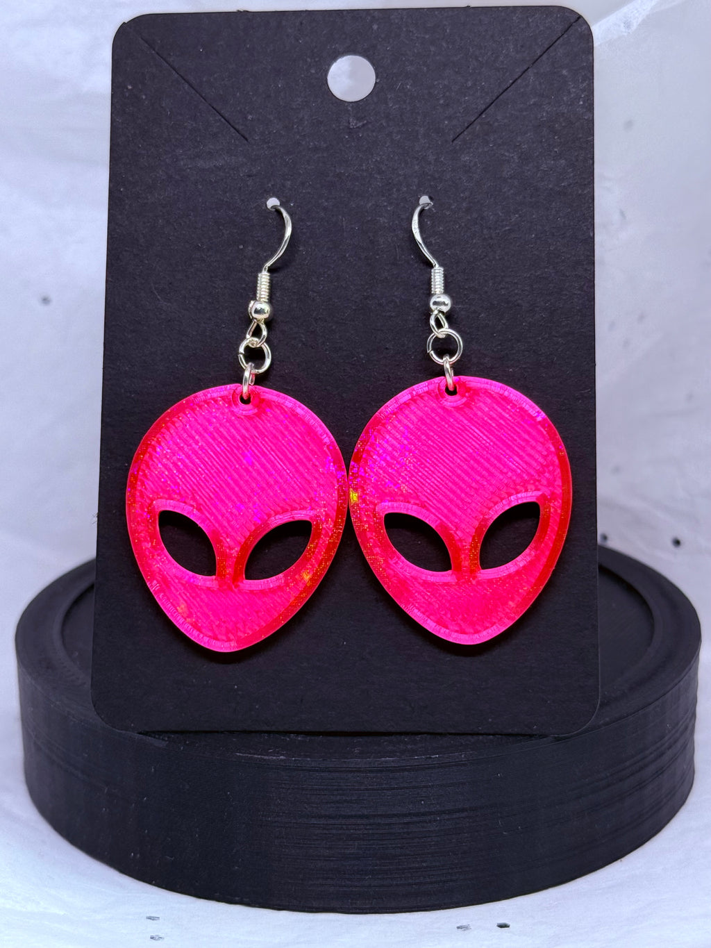 Silky Magenta Aliens | 3D Printed Earrings