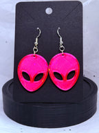 Silky Magenta Aliens | 3D Printed Earrings