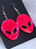 Silky Magenta Aliens | 3D Printed Earrings