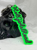 Hot Girls Read (Glowing Green & Black) | 3D Printed Keychain