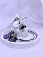 Fat Bunny Jewelry Holder (White) | 3D Printed Decor