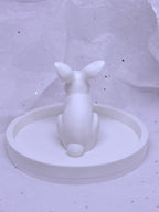 Fat Bunny Jewelry Holder (White) | 3D Printed Decor