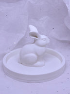 Fat Bunny Jewelry Holder (White) | 3D Printed Decor