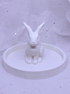Fat Bunny Jewelry Holder (White) | 3D Printed Decor