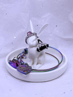 Skinny Bunny Jewelry Holder (White) | 3D Printed Decor