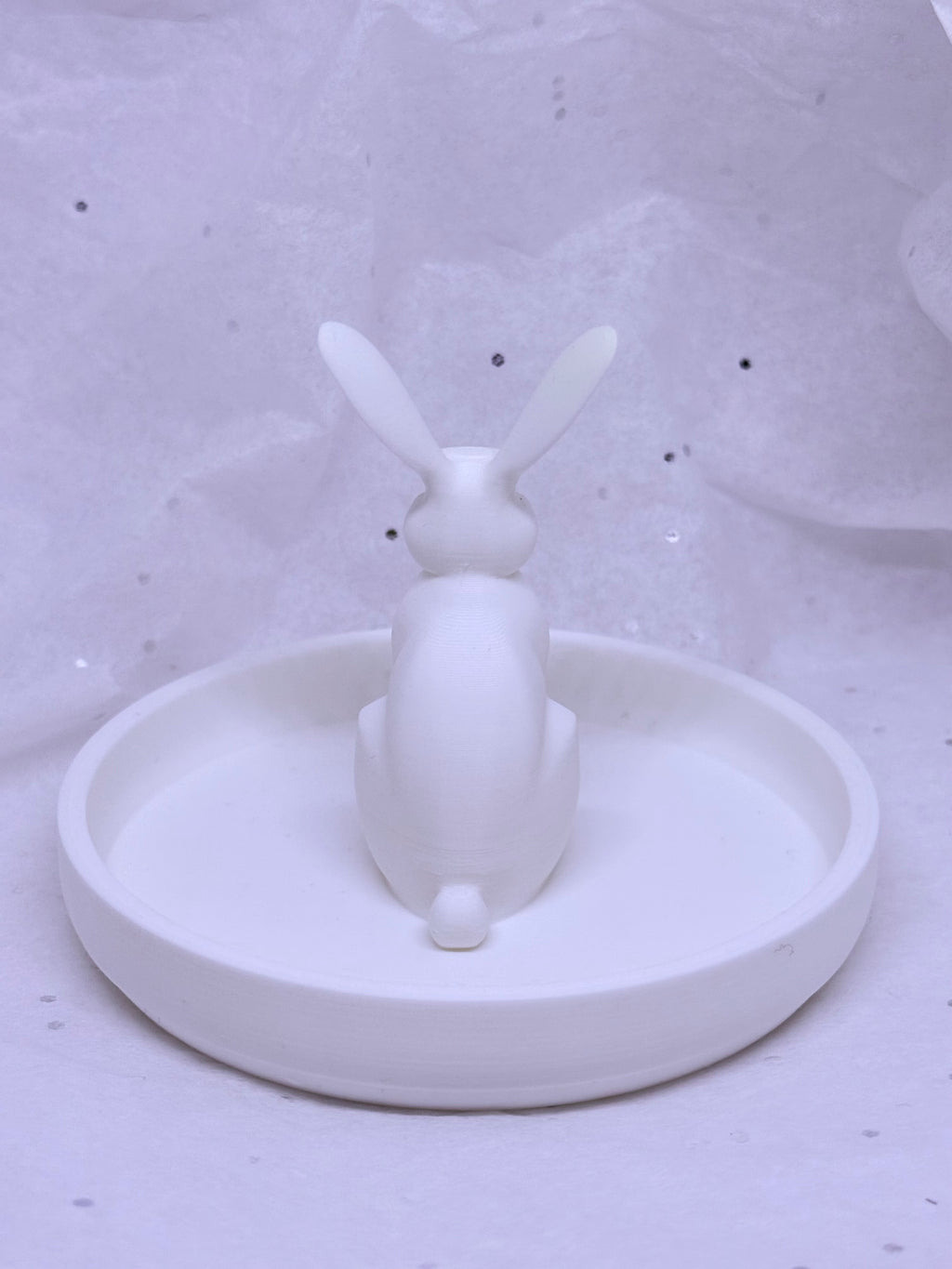 Skinny Bunny Jewelry Holder (White) | 3D Printed Decor