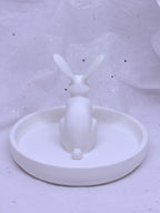 Skinny Bunny Jewelry Holder (White) | 3D Printed Decor