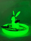 Skinny Bunny Jewelry Holder (Glowing Green) | 3D Printed Decor