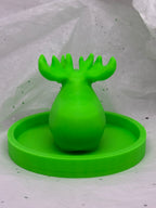 Moose Jewelry Holder (Glowing Green) | 3D Printed Decor