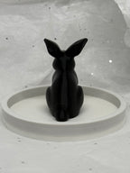 Fat Bunny Jewelry Holder (Black/White) | 3D Printed Decor