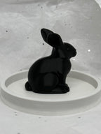 Fat Bunny Jewelry Holder (Black/White) | 3D Printed Decor
