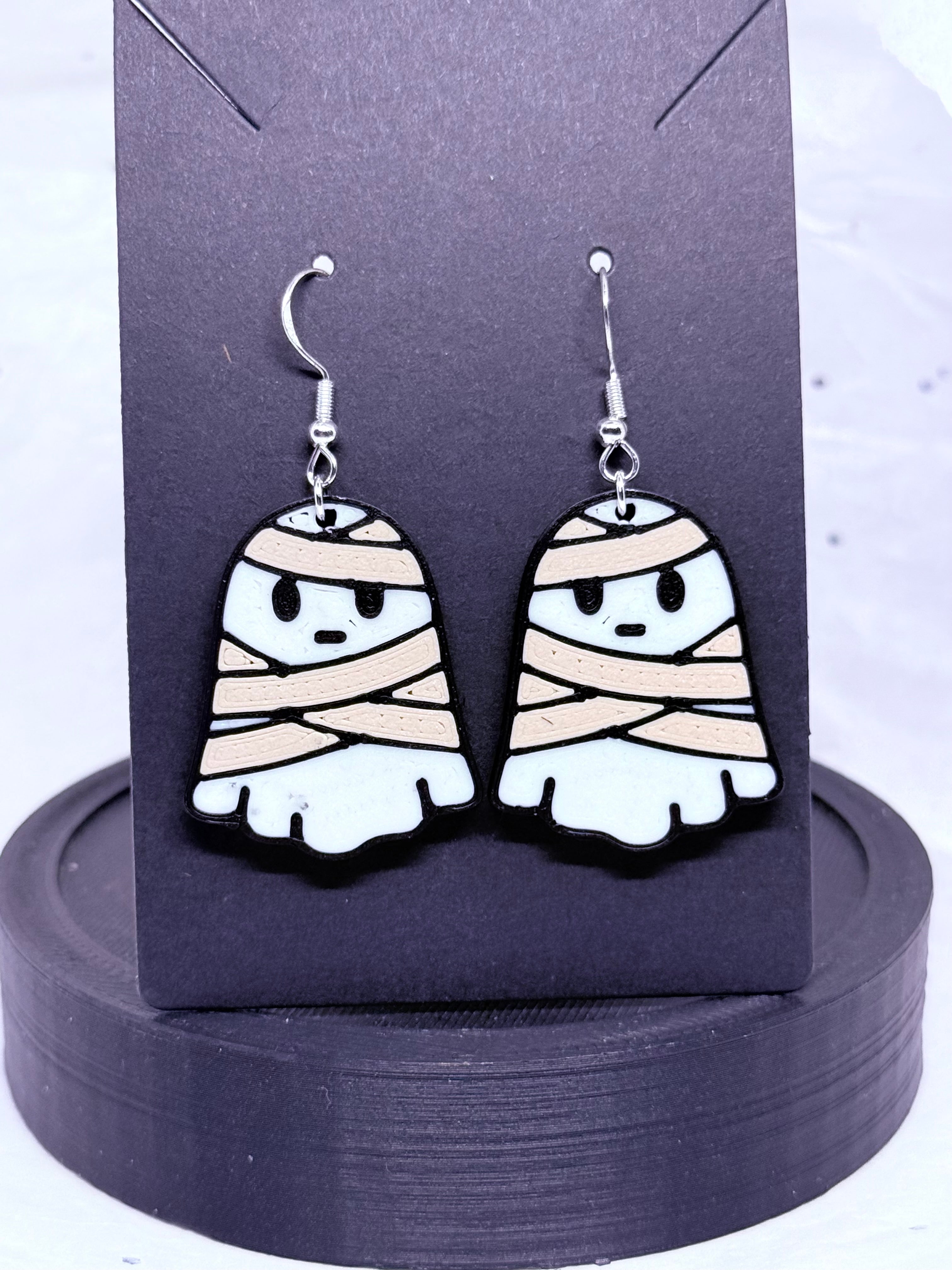 Ghost Mummies | 3D Printed Earrings