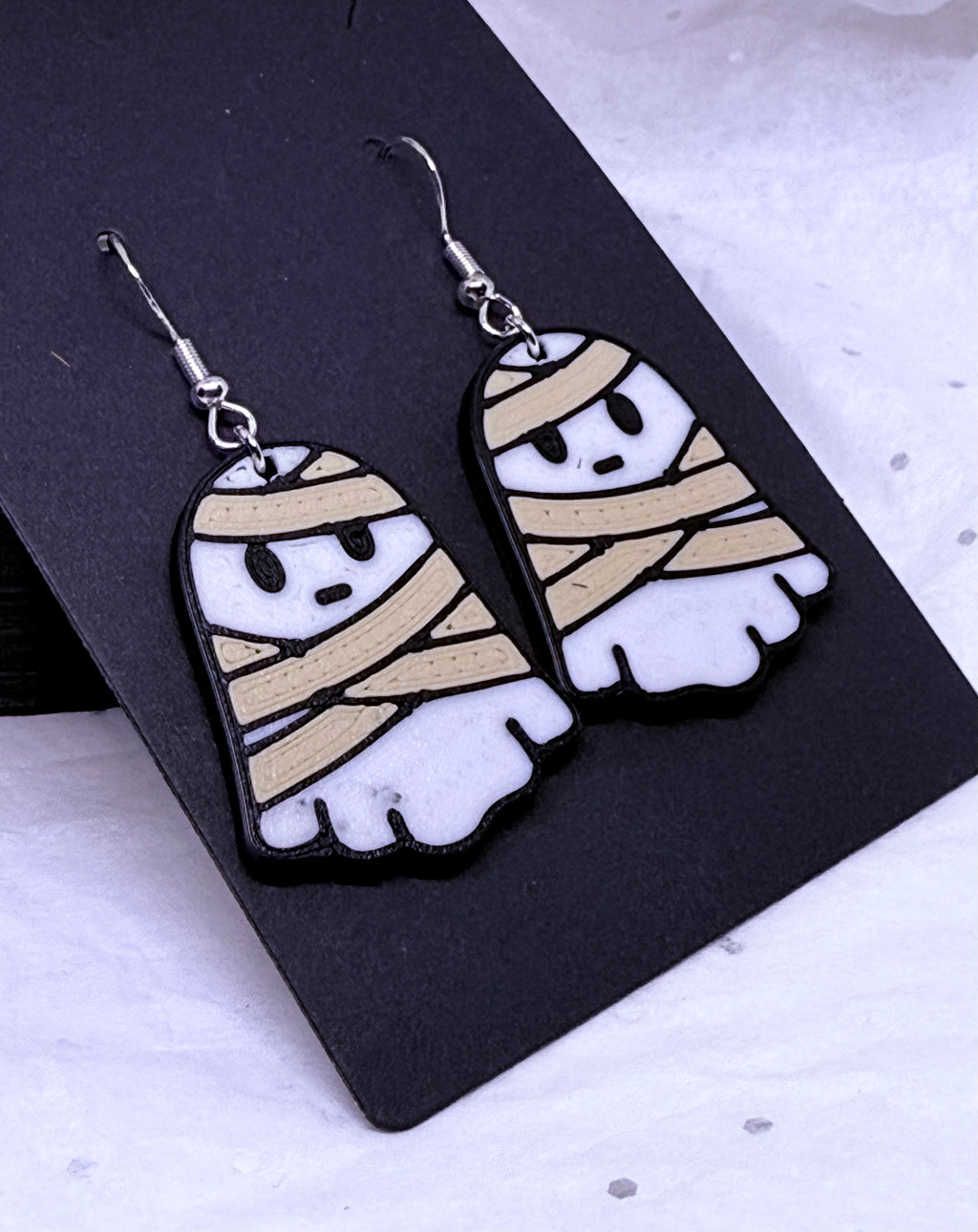 Ghost Mummies | 3D Printed Earrings