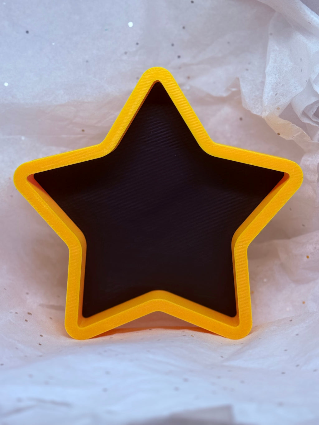 Star Tray (Black & Yellow/Orange) | 3D Printed Decor