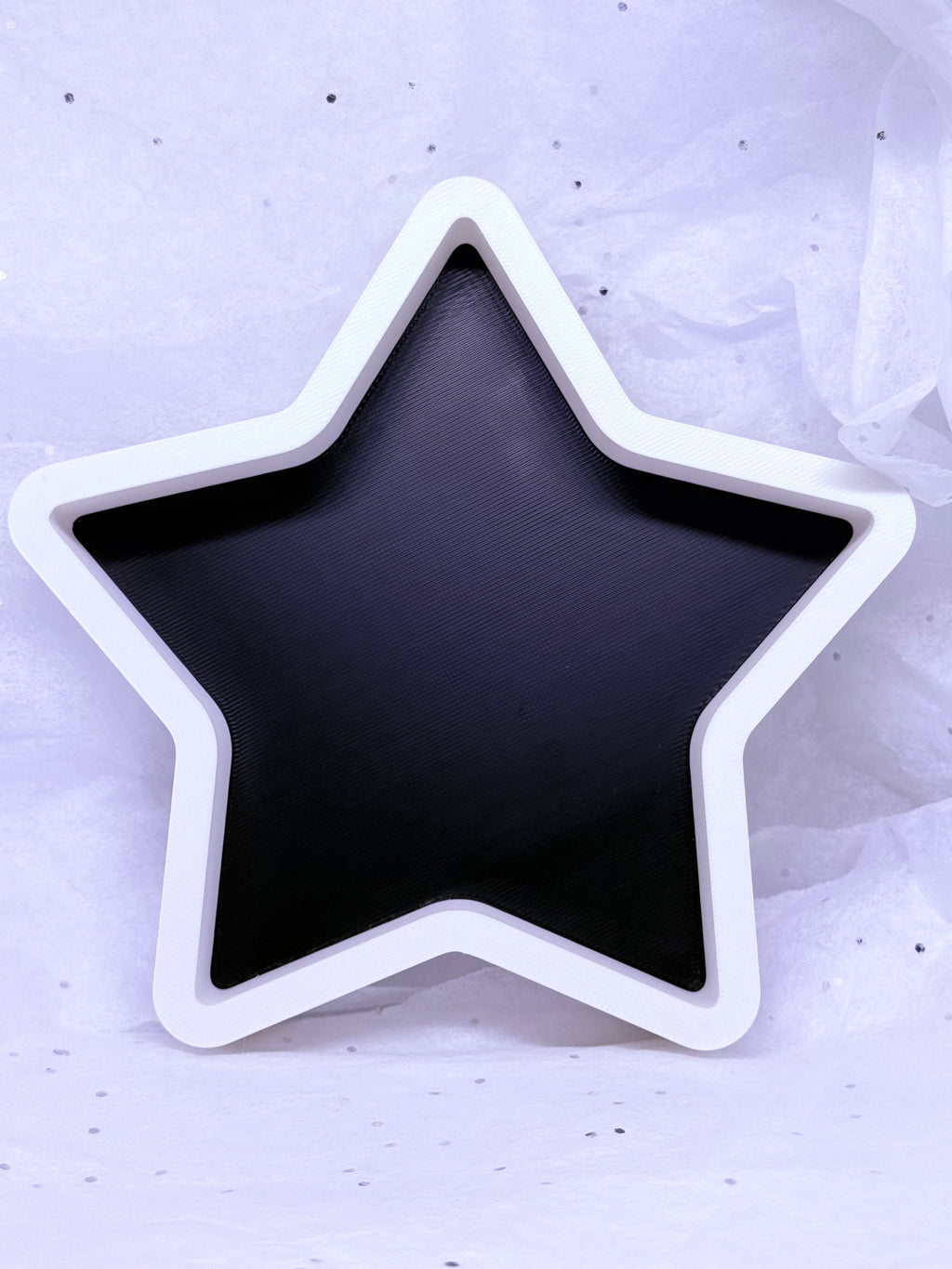 Star Tray (Black & White) | 3D Printed Decor