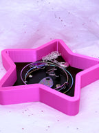 Star Tray (Black & Silky Magenta) | 3D Printed Decor
