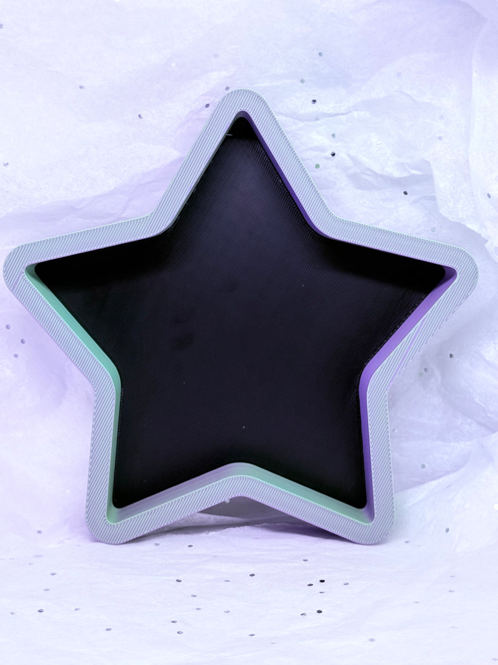 Star Tray (Black & Purple/Green) | 3D Printed Decor
