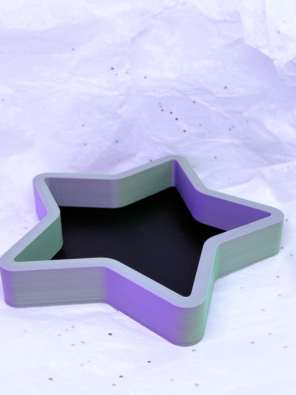 Star Tray (Black & Purple/Green) | 3D Printed Decor