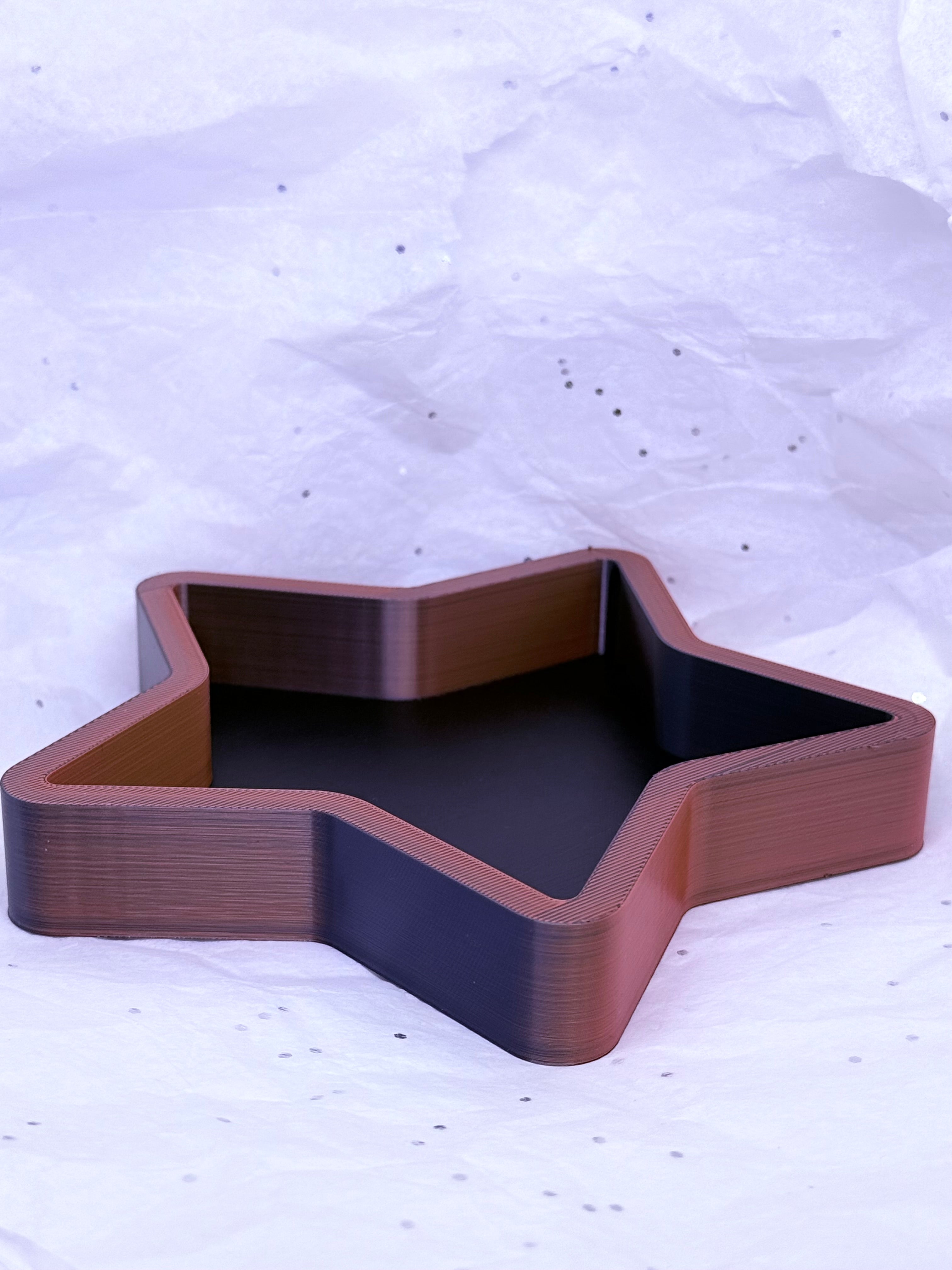 Star Tray (Black/Orange & Black) | 3D Printed Decor