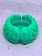 Brain Tea Light Holder (Glowing Green) | 3D Printed Decor