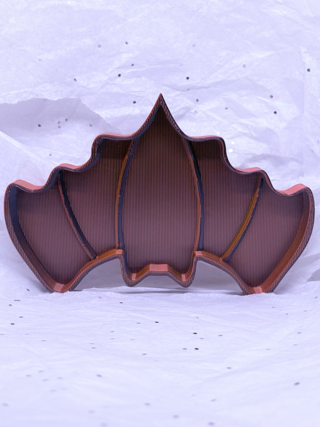 Bat Tray (Black/Orange) | 3D Printed Decor
