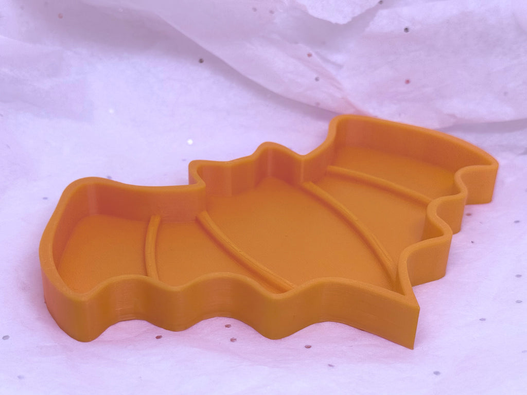 Bat Tray (Orange) | 3D Printed Decor