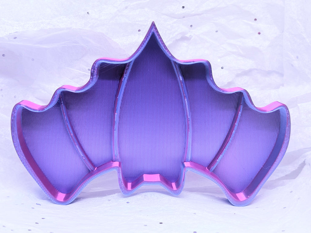 Bat Tray (Blue/Purple) | 3D Printed Decor
