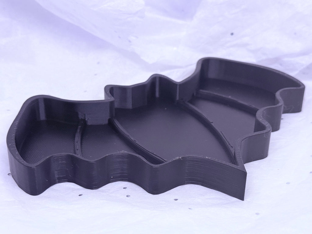 Bat Tray (Black) | 3D Printed Decor