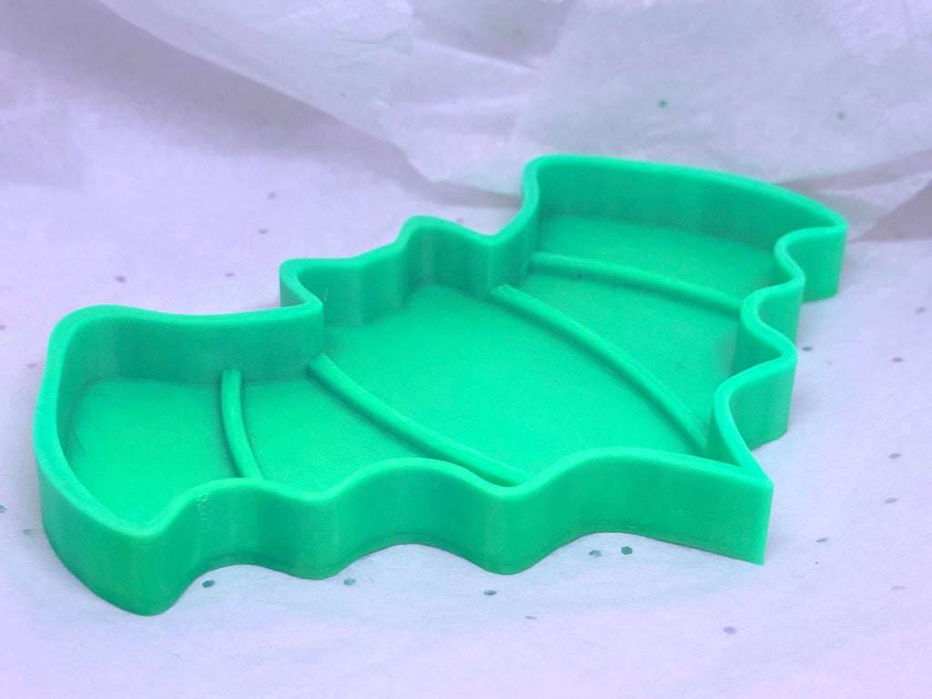 Bat Tray (Glowing Green) | 3D Printed Decor