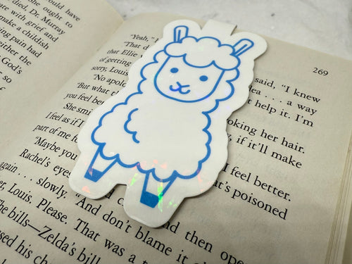 Blue & White Sheep | Magnetic Bookmark
